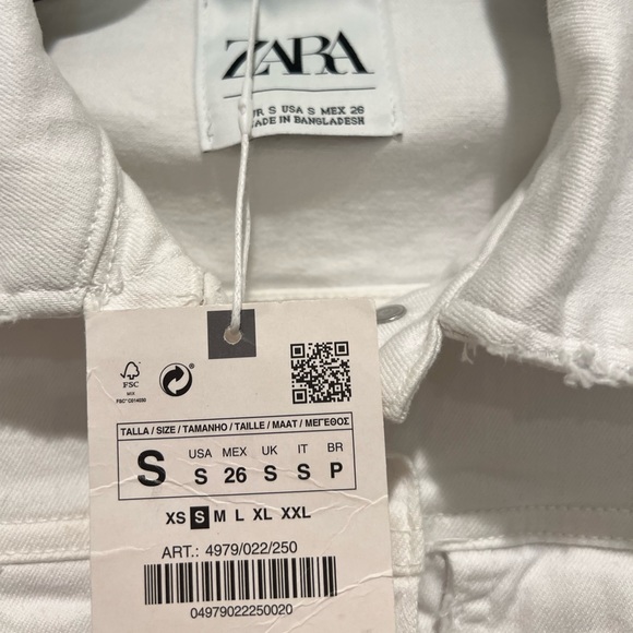 Zara Brand New White Denim Jacket - Picture 4 of 4